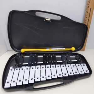 Raonzena Glockenspiel Xylophone Bell Set 25 Note Carry Case Percussion Music