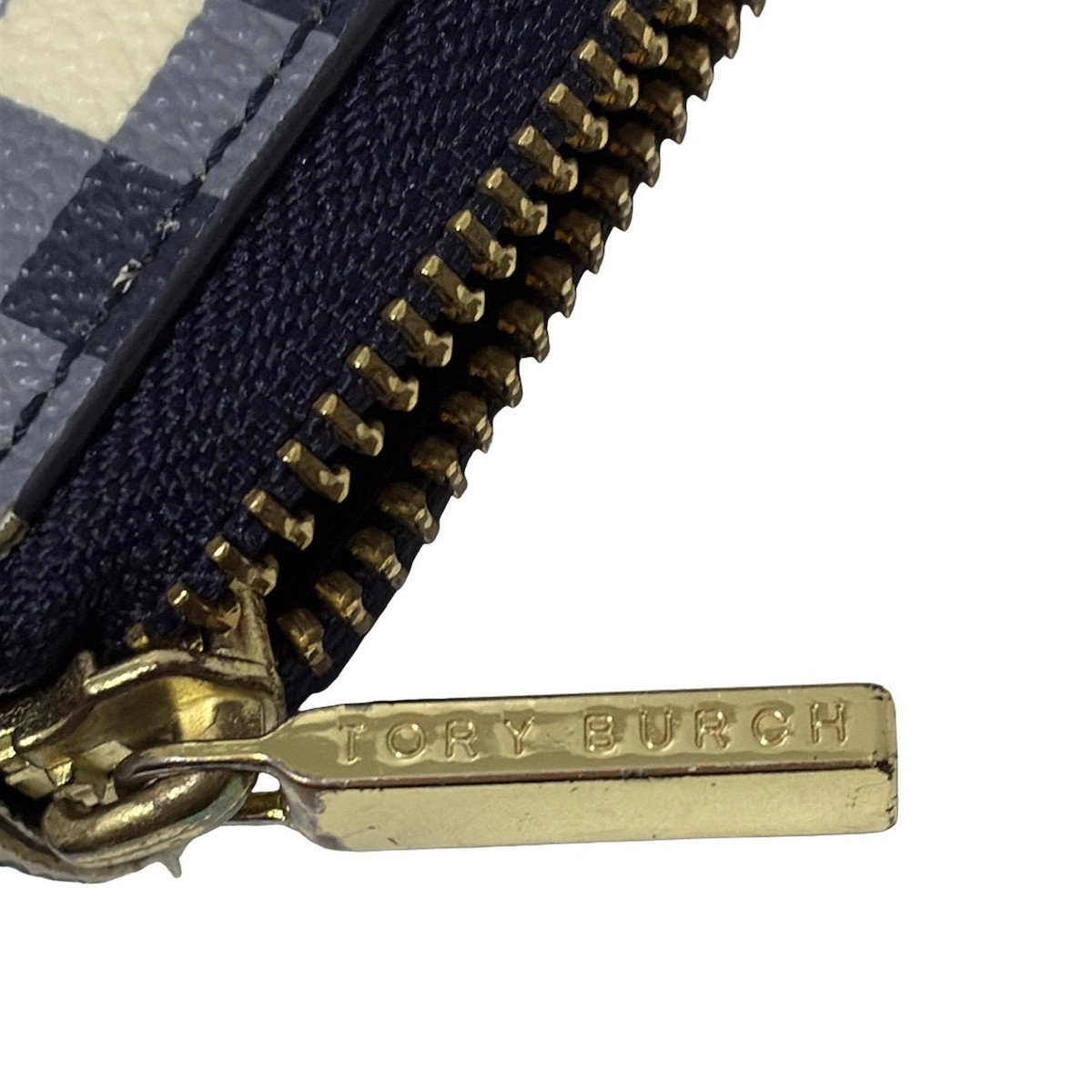 TORY BURCH - Cream Navy PVC Long Wallet thumbnail 5