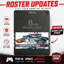 Madden 08 Roster Updates PlayStation 2 PS2 Memory Card 100 Completed Save