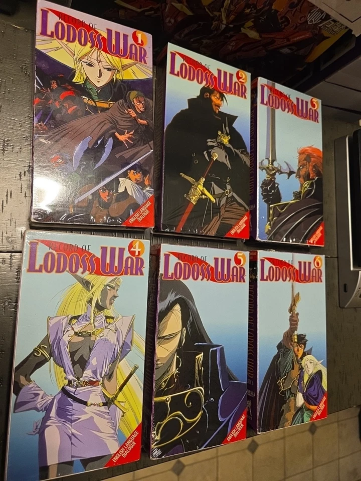 Record of Lodoss War 1 2 3 4 5 6 1-6 VHS Box Set English Dubbed - Image 2 of 4