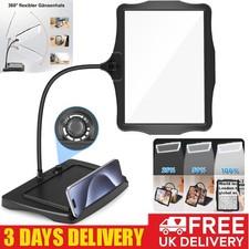 10X Magnifying Glass with LED Light Magnifier Crafts USB Reading Desk Clamp Lamp