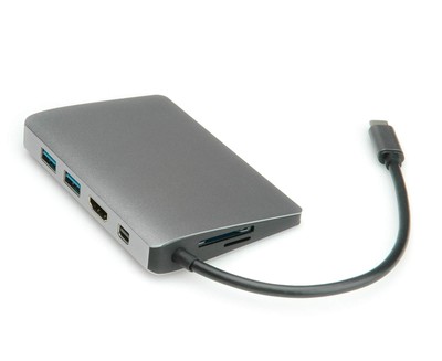 ROLINE USB Type C Docking Station HDMI 4K, MiniDP, 2x USB 3.1 Gen 1, Audio, LAN,