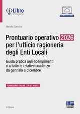 Libro - Marcello Quecchia - Prontuario Operativo 2026 Per L'Ufficio Ragioneria D