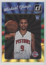 2016 Panini Donruss Rookies Green & Yellow Holo Laser Michael Gbinije #188 n7e