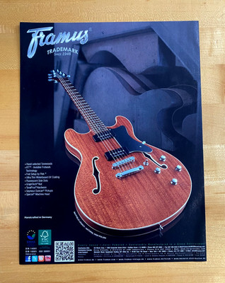 2012 Print Ad Framus Guitar Mayfield Legacy