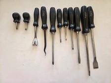 Vintage Snap On Tools 11 Piece Black Hard Handle Mixed Screwdriver Set Vintage Snap On Tools 11 Piece Black Hard Handle Mixed Screwdriver Set