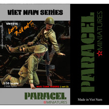 PARACEL MINIATURES VIETNAM SERIES VN1516 NVA TANK RIDERS SET 2 LET'S ROLL OUT 