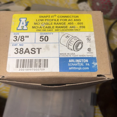 #ad 3 8quot; 50 In The Box Snap2 It Connector $3.00