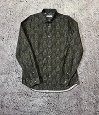 Manuel Ritz Men’s Long Sleeve Patterned Button Up Shirt Size 42