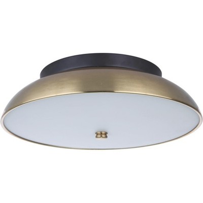Craftmade X6813-FBSB-LED Soul Flush Mount Flat Black / Satin Brass