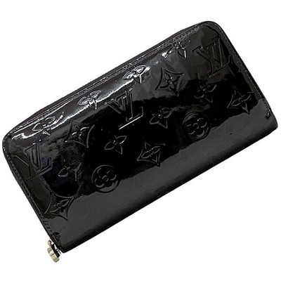 Pre-owned Louis Vuitton Zippy Wallet, Wine Red Amaranth Monogram Vernis Canvas,