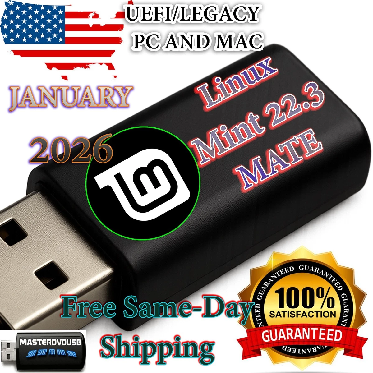 Flash Drive Microsoft Windows 10 64-bit Operating System Software