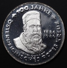 1980 Austria 500 Schilling, Austrian Red Cross- Silver  Proof Coin KM# 2950 GEM