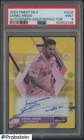 2023 Topps Finest MLS Soccer Gold Refractor Lionel Messi ON CARD AUTO /50 PSA 9