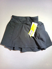 New All in Motion Girls Athletic Skort Inner Shorts Zipper Pocket Black XS 4/5