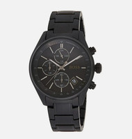 BOSS Men's Black Chronograph Watch Stainless Steel Bracelet Tachymeter