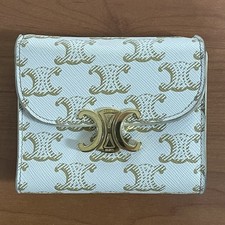 Portafoglio Celine Triomphe Bianco Beige