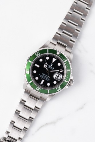 2009 Rolex Submariner 16610LV - Green Bezel - Box, Warranty Card and Tag