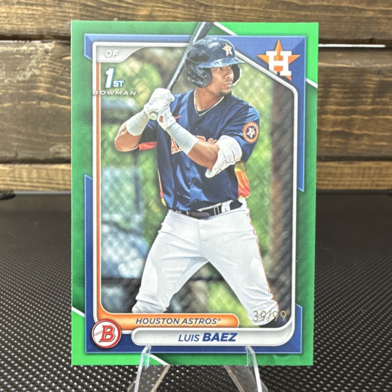 Topps Bowman 2024 Luis Baez Green Border Rookie #BP-66 /99 Astros MLB Card