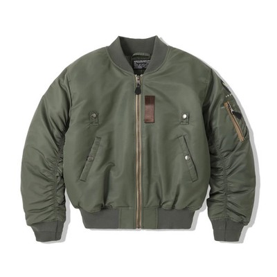 USAF MA-1 Flight Jacket Sage Green Nylon VTG L-2B Bomber Made Japan