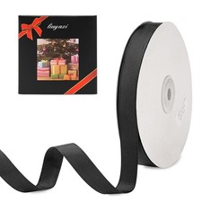 Black Grosgrain Ribbon 5/8 Inch x 50 Yards Solid Color Crafts Wedding Decor