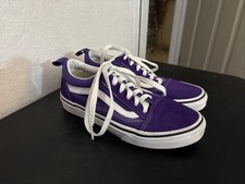 Vans Off The Wall Size 4.0 Kids Unisex Dark Purple Suede Low top Skate Sneakers