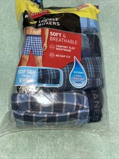 Hanes 6 Pack Ultimate Woven Soft  Breathable Tagless Boxers Size Medium New