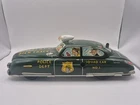Vintage 1940s Marx Dick Tracy Wind Up Toy Squad Car No 1 Litho 11"  With Key