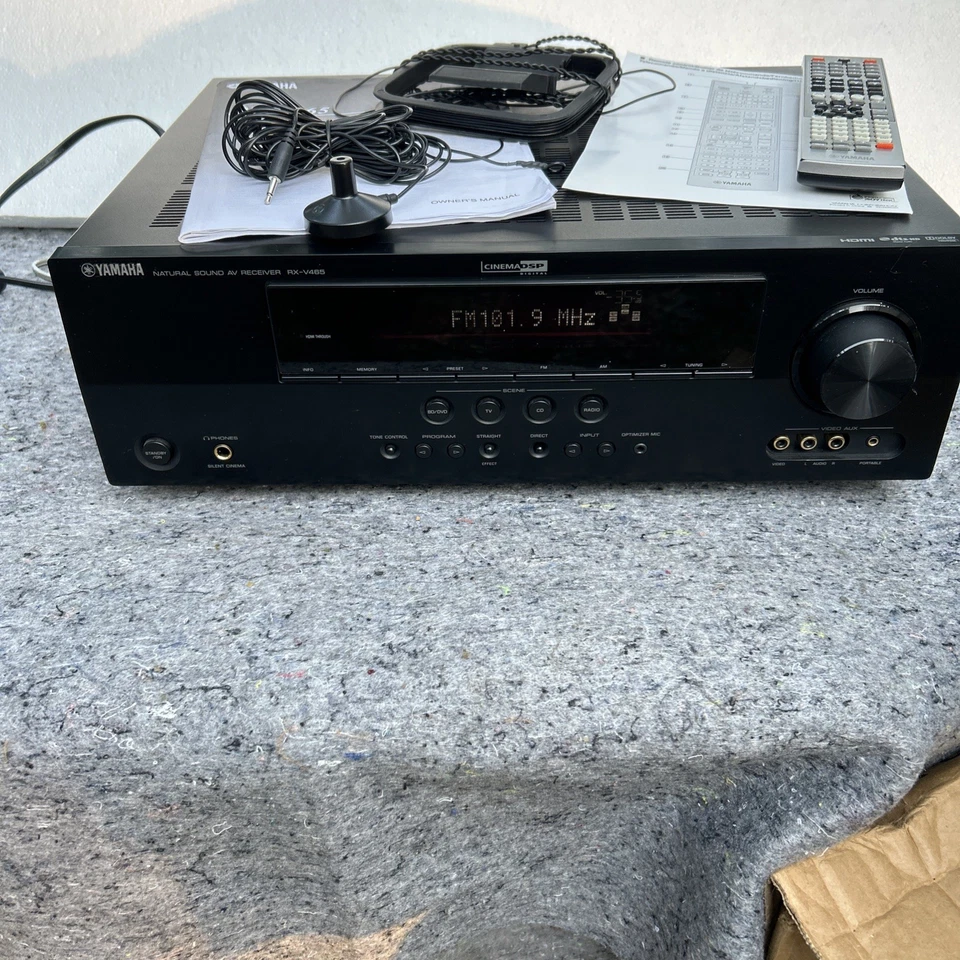Yamaha RX-V465 5.1 Ch HDMI Home Theater Surround Receiver Stereo + Remote Bundle - Image 3 of 4