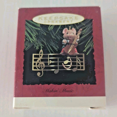 1993 Hallmark Mini Makin Music Notes Mouse Violin Cello Ed Seale Brass