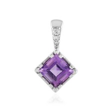 Cavill Amethyst Anhänger 925 Silber Platin 0,94ct Zirkon Violett