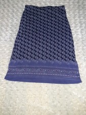 Express Vintage Blue Purple Multi Pattern Sheer floral skirt womens small USA