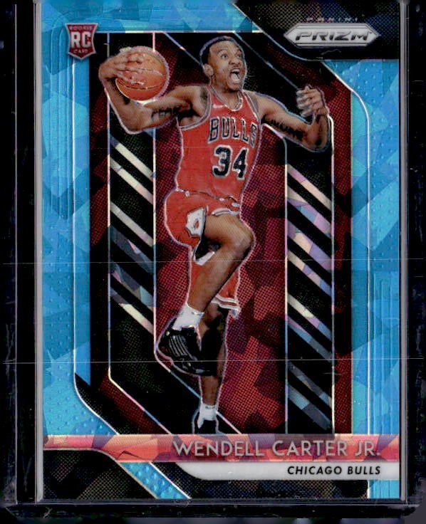 2018-19 Panini Prizm #80 Wendell Carter Jr. Prizms Blue Ice #/99