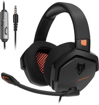 NUBWO PS4 Headset Xbox Stereo-Gaming-Kopfhörer mit Geräuschunterdrückung Orange