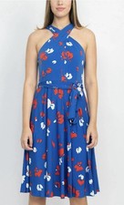 NWT Tahari ASL Levine Sleeveless Tie Waist Jersey Dress Sz 12