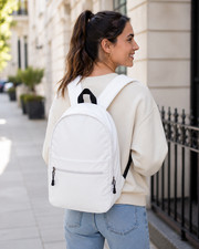 WHITE RUCKSACK BACKPACK BAG SCHOOL WORK TRAVEL SPORTS LIGHTWEIGHT MEN'S WOMEN'S