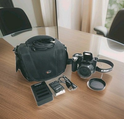 NIKON  Coolpix P80 10MP +2 Battery/ Charger/ USB Cable & Case TESTED *Near Mint