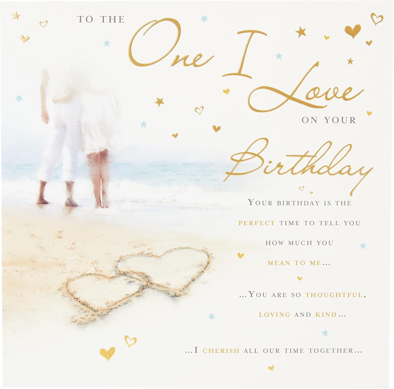 Piccadilly Greetings Traditional Birthday Card One I Love - 223 mm square,grey