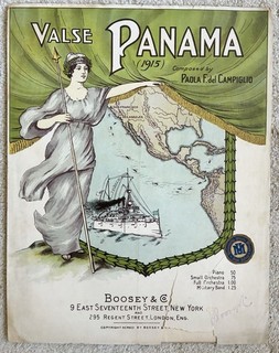 rare SAN FRANCISCO WORLD'S FAIR sheet music VALSE PANAMA 1915