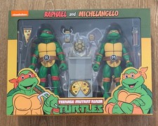 NECA TMNT Cartoon Raphael and Michelangelo Figure 2-Pack NEW Target Exclusive