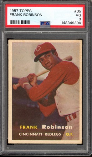 1957 Topps #35 Frank Robinson Rookie PSA 3 Vintage HOF RC Baseball Card (9396)