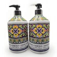 (2) HOME & BODY CO. LEMON VERBENA ~HAND SOAP 21.5 FL OZ. Perugia Italian Deruta