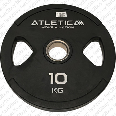 ATLETICA Dual-Gripper Hantelscheibe 10kg - Schwarz