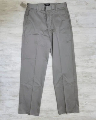 Dockers Signature Khaki D3 Classic Fit Flat Front Dress Pants Gray Mens 30x32 - Image 1 of 4