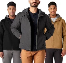 Dickies Mens Duck Canvas High Pile Fleece Lined Jacket Workwear Coat - TJ360