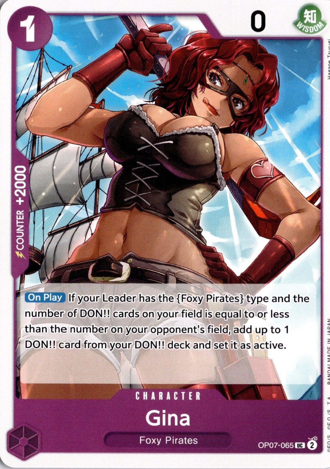Gina UC 500 Years in the Future OP07-065 One Piece TCG