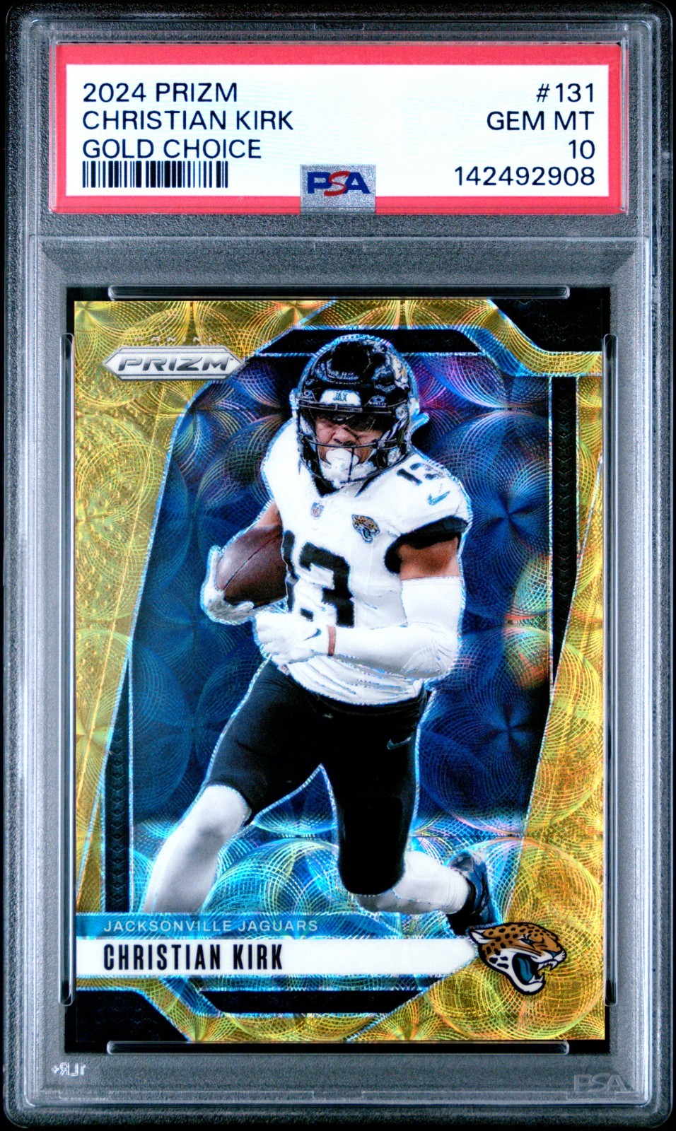 CHRISTIAN KIRK 2024 PANINI PRIZM GOLD SCOPE CHOICE SP 5/10 PSA 10 GEM MINT