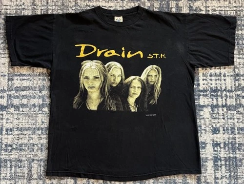 Drain STH Tour Concert T Shirt Sz XL Swedish Ro 1990s vintage concert t-shirt, vintage, size XL, single stitch, B+ condition