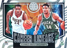 2220-21 PANINI ILLUSIONS GIANNIS ANTETOKOUNMPO CAREER LINEAGE #8 BASKETBALL CARD