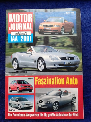 Motor Journal IAA 2001 Mercedes SL Audi A4 Cabrio VW Polo Seat Tango BMW 7er
